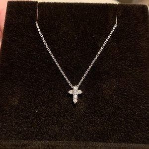 Roberto Coin 18k White Gold Diamond Cross Necklace